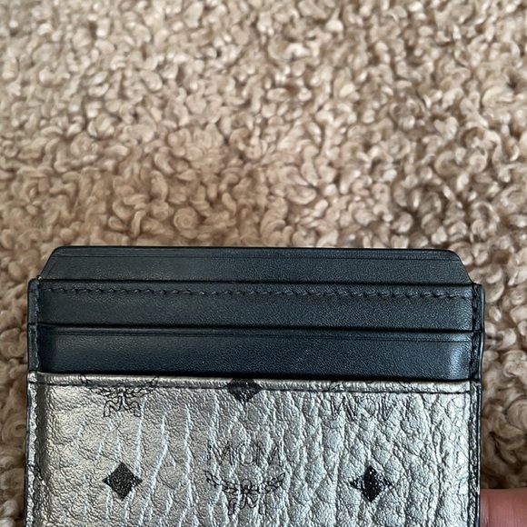 MCM Card Case Silver Black - Picture 3 of 6